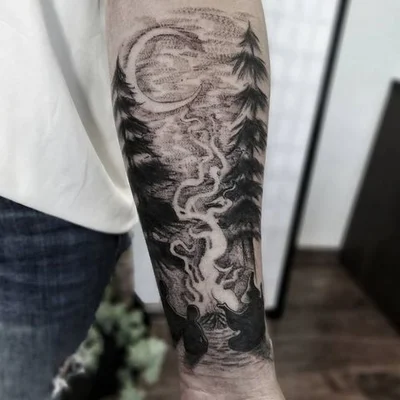 Sroka Złodziejka tattoo 050