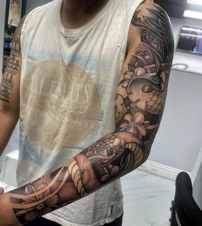 Steve Golden Triangle tattoo 008