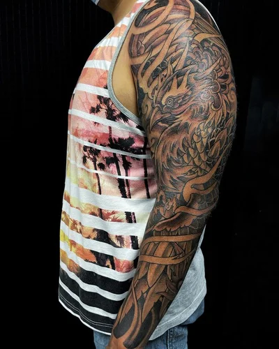 Steve Golden Triangle tattoo 041