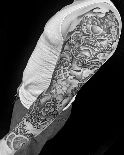 Steve Golden Triangle tattoo 043