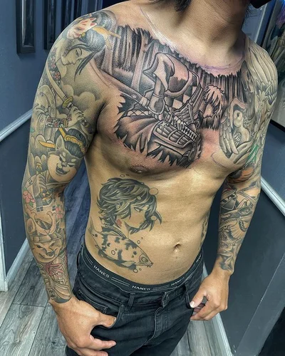Steve Golden Triangle tattoo 047