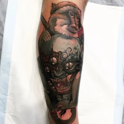 Tahlula Bear tattoo 044