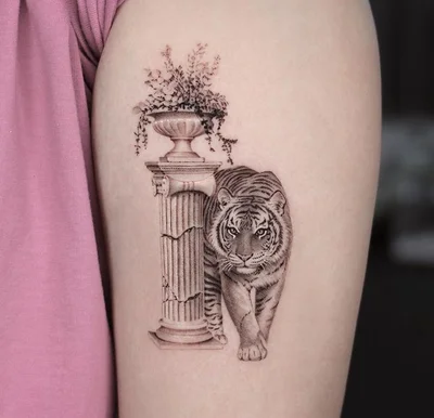 Seoultattoo Koreatattoo 호랑이타투 강아지타투 감성타투 - DH tattoo 042