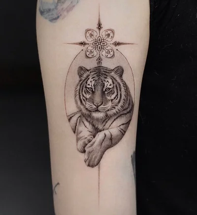 Seoultattoo Koreatattoo 호랑이타투 강아지타투 감성타투 - DH tattoo 048