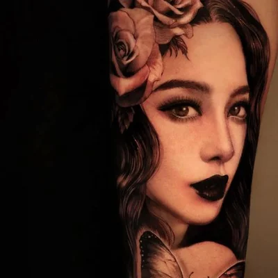 타투헬  블랙앤그레이 인물타투 동물타투 커버업타투 tattoo 011