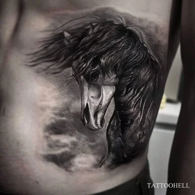 타투헬  블랙앤그레이 인물타투 동물타투 커버업타투 tattoo 017