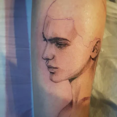 타투헬  블랙앤그레이 인물타투 동물타투 커버업타투 tattoo 040