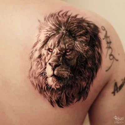 타투헬  블랙앤그레이 인물타투 동물타투 커버업타투 tattoo 050