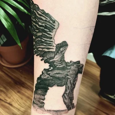 Danny the Copper Wolf tattoo 019