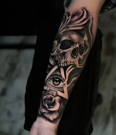 Theo Descending tattoo 007