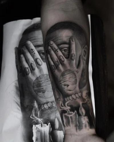 Theo Descending tattoo 009