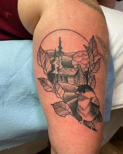 Thistle and Pearl Tattoo tattoo 033