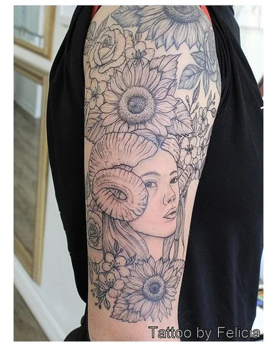 Tiger Lotus Tattoo tattoo 044