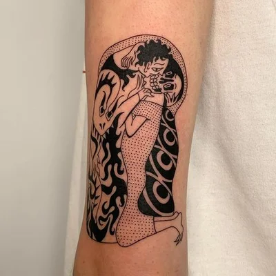 Tough Sticker tattoo 036