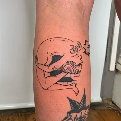 Tough Sticker tattoo 041