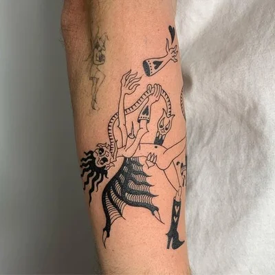 Tough Sticker tattoo 047