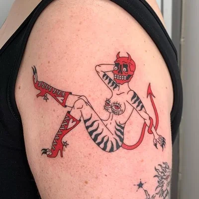 Tough Sticker tattoo 048
