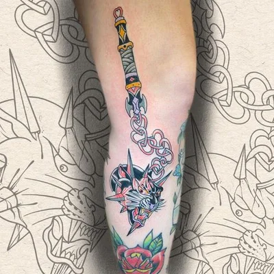 Amber Rainbow tattoo 045