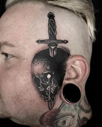 White Raven tattoo 009