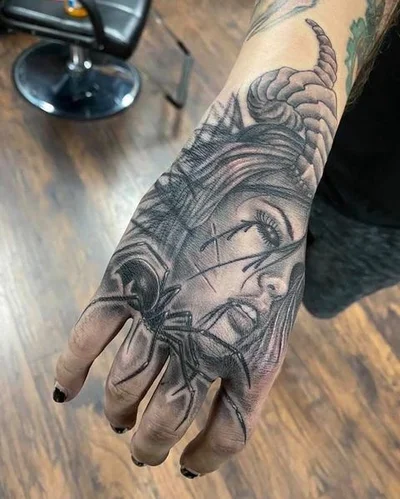 White Raven tattoo 021