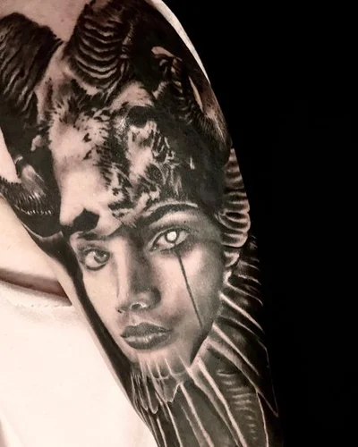 White Raven tattoo 043