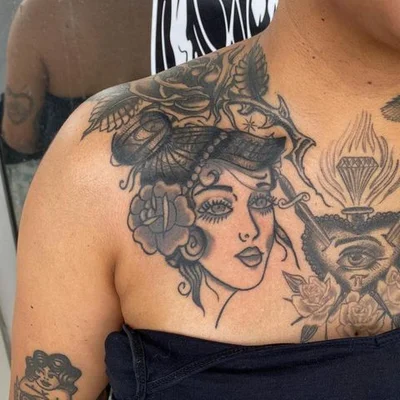 White Raven tattoo 048