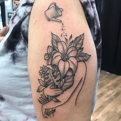 🐺🔥 Wolf and Flame 🔥🐺 tattoo 009
