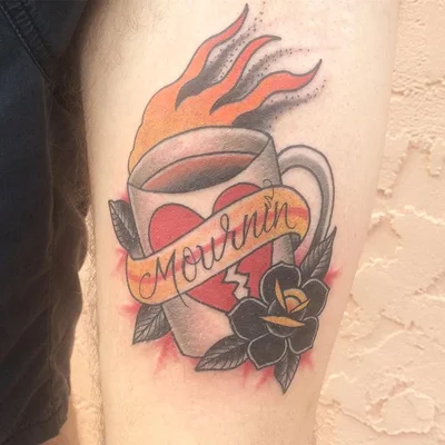 🐺🔥 Wolf and Flame 🔥🐺 tattoo 036