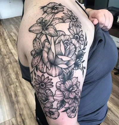 🐺🔥 Wolf and Flame 🔥🐺 tattoo 044