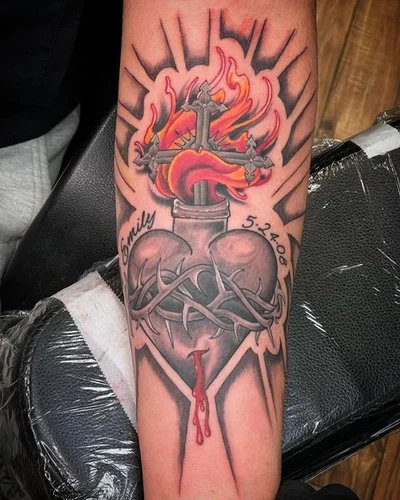 🐺🔥 Wolf and Flame 🔥🐺 tattoo 047